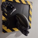 Custom 3d Printed Alien coming out of the wall