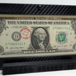 Premium Black Carbon Fiber 7-Mil Mylar Currency Frame Wide Stand Dollar Bill